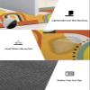 Abstract Orange Bath Mat for Tub,Non Slip Bathroom Floor Runner Rug Quick Dry & Absorbent Diatomaceous Earth Kitchen Room Shower Sink Washable Doormat,Modern Geometric Middle Century Casual 20"x32" view 2