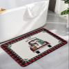 Diatomaceous Earth Bath Rug Bathtub Mat, Christmas Truck Christmas Tree Snowman Red Buffalo Plaid Quick Dry Non-Slip Diatomite Mud Bathroom Floor Rugs for Bath Tub Kitchen Absorbent Pad, 18x30 Inch view 1
