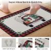 Diatomaceous Earth Bath Rug Bathtub Mat, Christmas Truck Christmas Tree Snowman Red Buffalo Plaid Quick Dry Non-Slip Diatomite Mud Bathroom Floor Rugs for Bath Tub Kitchen Absorbent Pad, 18x30 Inch view 3