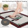 Diatomaceous Earth Bath Rug Bathtub Mat, Christmas Truck Christmas Tree Snowman Red Buffalo Plaid Quick Dry Non-Slip Diatomite Mud Bathroom Floor Rugs for Bath Tub Kitchen Absorbent Pad, 18x30 Inch view 4