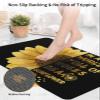 YESOF66 Diatomaceous Earth Bath Rug Bathtub Mat, Sunflower Inspirational Quotes Black Quick Dry Non-Slip Diatomite Mud Bathroom Floor Rugs for Bath Tub Kitchen Absorbent Pad, 20x31.5 Inch view 4