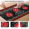 Xmas Boho Ball Bath Mat for Tub,Non Slip Bathroom Floor Runner Rug Quick Dry & Absorbent Diatomaceous Earth Kitchen Shower Sink Washable Doormat,Christmas Black Winter Snowflake Checkered Red 20"x32" view 3