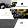Diatomaceous Earth Bath Rug Bathtub Mat, YOU ARE MY SUNSHINE Sunflower Bee, Rural Style Black Quick Dry Non-Slip Diatomite Mud Bathroom Floor Rugs for Bath Tub Kitchen Absorbent Pad, 24x36 Inch view 3