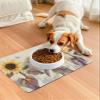 Elegant Sunflower Bath Mat for Tub,Non Slip Bathroom Floor Runner Rug Quick Dry & Absorbent Diatomaceous Earth Kitchen Room Shower Sink Washable Doormat,Rustic Chic Bee Butter-fly Newspaper 24"x36" view 4
