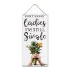Ring Bearer Signs, Don't Worry Ladies I'm Still Single Sign, Wedding Party Art Wall Decor Signs Ring Bearer Ceremony Sign Flower Girl Sign 5x10 Inch view 1