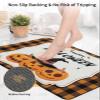 Diatomaceous Earth Bath Rug Bathtub Mat, Happy Halloween Pumpkin Bat Orange Black Buffalo Plaid Quick Dry Non-Slip Diatomite Mud Bathroom Floor Rugs for Bath Tub Kitchen Absorbent Pad, 16x24 Inch view 4