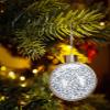 Abstract Grey, Christmas Ornaments Balls, Modern Minimalist Geometric Aesthetics Art Removable Top Hanging Ornaments Ball, DIY Round Balls for Christmas Trees Wedding Party Decorations view 2