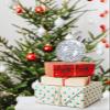 Abstract Grey, Christmas Ornaments Balls, Modern Minimalist Geometric Aesthetics Art Removable Top Hanging Ornaments Ball, DIY Round Balls for Christmas Trees Wedding Party Decorations view 3