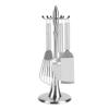 Kitchen Countertop Utensil Holder,Kitchen Utensil Crock,Stainless Steel Cooking Utensil Stand Kitchenware Spatula Scoop Spoon Rotating Storage Rack 6.7 x 6.7 x 17.7 inch view 1