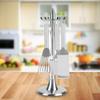 Kitchen Countertop Utensil Holder,Kitchen Utensil Crock,Stainless Steel Cooking Utensil Stand Kitchenware Spatula Scoop Spoon Rotating Storage Rack 6.7 x 6.7 x 17.7 inch view 4