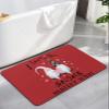 Diatomaceous Earth Bath Rug Bathtub Mat, I Love You Gnome Matter What Valentine's Day Celebration Red Quick Dry Non-Slip Diatomite Mud Bathroom Floor Rugs for Tub Kitchen Absorbent Pad, 16x24 Inch view 1