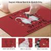 Diatomaceous Earth Bath Rug Bathtub Mat, I Love You Gnome Matter What Valentine's Day Celebration Red Quick Dry Non-Slip Diatomite Mud Bathroom Floor Rugs for Tub Kitchen Absorbent Pad, 16x24 Inch view 3