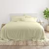 6-PC Giza Sheet Set - 1000-Thread-Count 100% Giza Egyptian Cotton - 1 Fitted, 1 Flat, 4 Pillowcases Soft Long Staple Cotton 1000TC, Fit Upto 15" Deep Pockets - Short Queen, Ivory view 2