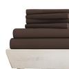6-PC Giza Sheet Set - 1000-Thread-Count 100% Giza Egyptian Cotton - 1 Fitted, 1 Flat, 4 Pillowcases Soft Long Staple Cotton 1000TC, Fit Upto 28" Deep Pockets - Short King, Chocolate view 1