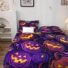 GEDAEUBA Halloween Sheets Twin XL Size - Pumpkin Bed Sheets for Kids Boys Girls, Spooky Sheet Set, Soft Microfiber & Deep Pocket & Wrinkle Free Fitted Sheet, Flat Sheet and Pillow Case view 3