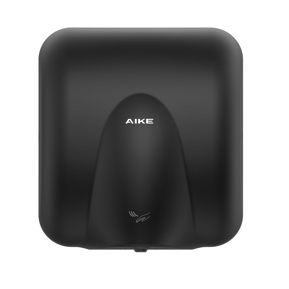 AIKE Heavy Duty Hand Dryer Hard-Wired Friendly 110V High Speed Matte Black Stainless Finish Model AK2811