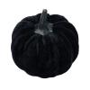 AvoDovA Halloween Decoration, Mini Velvet Pumpkins Decor,Fall Farmhouse Harvest Small Pumpkins,Thanksgiving Day Decor (Black, 3.94inch) view 1