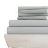 6-PC Giza Sheet Set - 1000-Thread-Count 100% Giza Egyptian Cotton - 1 Fitted, 1 Flat, 4 Pillowcases Soft Long Staple Cotton 1000TC, Fit Upto 28" Deep Pockets - Short King, Light Grey view 1