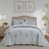 DaisyHuang Full Size Bedspread Set, 5PCE Reversible Quilt Set 96x110 Grey view 1
