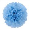 homeemoh Tissue Paper Pom Poms 5pcs 6 Inch Handmade Hanging Tissue Flowers Paper Pompoms Decorations for Birthday Baby Shower Wedding Party (Pale Blue) view 2