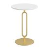 Round End Table Marble End Tables Luxury Coffee Table Creative Sofa Side Table Bedroom Bedside Unique Center Table view 1