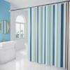 Lifup Fabric Shower Curtain, Modern Striped Shower Curtains for Bathroom, Waterproof Polyester Shower Curtain Set with Plastic Hooks, Washable Weighted Hem Decorative Bath Curtains Blue 71" W x 79" H view 1