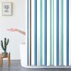 Lifup Fabric Shower Curtain, Modern Striped Shower Curtains for Bathroom, Waterproof Polyester Shower Curtain Set with Plastic Hooks, Washable Weighted Hem Decorative Bath Curtains Blue 71" W x 79" H view 3