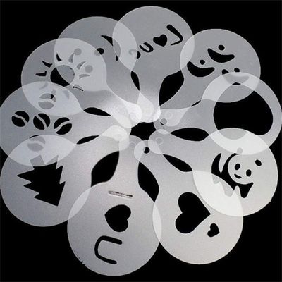 16PCS Coffee Decorating Stencils, DIY Decorating Coffee Printing Spray Stencils for Decorating Oatmeal Cupcakes (As Shown)