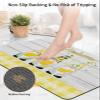 Bath Mat Rug 16x24, Gnome with Lemon Rustic Yellow Checked Wood Grain Soft Non-Slip Rubber Suede Bath Mats, Quick Dry Super Absorbent Washable Bathroom Rug Mat for Bathtub, Shower and Sink view 4