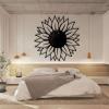 3D Sunflower Wall Art, Flowers Home Decor - Metal Wall Art (23.6"Wx23.6"H/ 60x60 cm, White) - Housewarming Gift view 2