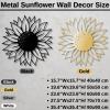 3D Sunflower Wall Art, Flowers Home Decor - Metal Wall Art (23.6"Wx23.6"H/ 60x60 cm, White) - Housewarming Gift view 4