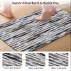 Gsypo Bath Mat Rug 16x24, Gray Camouflage Gradient Mottled Retro Watercolor Soft Non-Slip Rubber Suede Bath Mats, Quick Dry Super Absorbent Washable Bathroom Rug Mat for Bathtub, Shower and Sink view 3