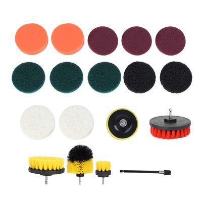 Cleaning Brush Set, 18Pcs Electric Drill Brush Set, Multifunction Power Cleaner Scrubber Attachments, for Bathtub, Grout, Upholstery, Cleaningbrush