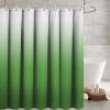 Lifup Fabric Shower Curtain,Heavy Duty Thick Shower Curtains for Bathroom,Waffle Modern Decorative Bath Curtain, Waterproof Shower Curtains for Bathroom Green Gradient 71" W x 87" H view 1