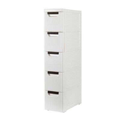 Storage Box in Bathroom and Bathroom 5-Tire Rolling Cart Organizer Unit with Wheels Narrow Slim Container Storage Cabinet for Bathroom Bedroom