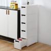 Storage Box in Bathroom and Bathroom 5-Tire Rolling Cart Organizer Unit with Wheels Narrow Slim Container Storage Cabinet for Bathroom Bedroom view 2