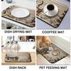Kuyig Home Fun Coffee Mat, 23inx15in, Absorbent Hide Stain Anti-Slip Coffee Bar Accessories, Dish Drying Mat for Kitchen view 2