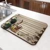 Kuyig Home Fun Coffee Mat, 23inx15in, Absorbent Hide Stain Anti-Slip Coffee Bar Accessories, Dish Drying Mat for Kitchen view 4