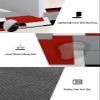 Bath Mat Rug 20x32, Abstract Art Patchwork Red Black and Grey Soft Non-Slip Rubber Suede Bath Mats, Quick Dry Super Absorbent Washable Bathroom Rug Mat for Bathtub, Shower and Sink view 2