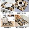 Fun Coffee Mat 23inx15in,Coffee Bar Mat for Countertops,Absorbent Hide Stain Anti-Slip Coffee Bar Accessories Fit Under Coffee Machine Mat,dish Drying Mats for Kitchen view 2
