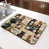 Fun Coffee Mat 23inx15in,Coffee Bar Mat for Countertops,Absorbent Hide Stain Anti-Slip Coffee Bar Accessories Fit Under Coffee Machine Mat,dish Drying Mats for Kitchen view 4