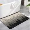 Bath Mat Rug 16x24, Fall Forest Silhouette Black Geay Art Oil Painting Linen Soft Non-Slip Rubber Suede Bath Mats, Quick Dry Super Absorbent Washable Bathroom Rug Mat for Bathtub, Shower and Sink view 1