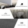 Bath Mat Rug 16x24, Fall Forest Silhouette Black Geay Art Oil Painting Linen Soft Non-Slip Rubber Suede Bath Mats, Quick Dry Super Absorbent Washable Bathroom Rug Mat for Bathtub, Shower and Sink view 2