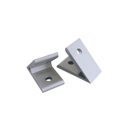 UAMOU 45 Degree Corner Angle Bracket Connection Joint Fit for 2020 3030 4040 4545 60 Aluminum Profile 20 Series Silver Or Black Cheerfully (Color : 5050-Silvery-2PCS)