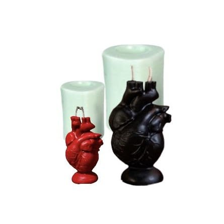 17cm 3D silicone mold, XL Heart Candle Mold, Anatomical Heart, soap silicone mold, Resin Mold, Molds creepy Halloween (17cm heart)
