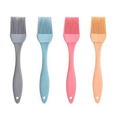 Silicone oil brush, household spice brush, split oil brush, kitchen food grease brush, barbecue brush grey