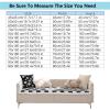 Yoovat Funny Pet Couch Covers for Sofa Plush Checker Plaid Sofa Covers for Pets Washable 3 Cushion Couch Sofa Mat Friendly (Cream Blue, 60x160 cm/23.6x63 in) view 2