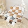 Yoovat Funny Pet Couch Covers for Sofa Plush Checker Plaid Sofa Covers for Pets Washable 3 Cushion Couch Sofa Mat Friendly (Cream Blue, 60x160 cm/23.6x63 in) view 3