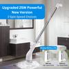 H3EXPERTS Electric Spin Scrubber 8-in-1 with MOP Clip - Adjustable Extension Arm & 8 Replaceable Brushes - Cordless Cleaning Power Shower Grout Scrubber for Kitchen, Bathroom, Tub, Tile, Floor view 3
