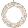 18" LED Lighted Gold Wire Wreath Outdoor Christmas Decoration view 1